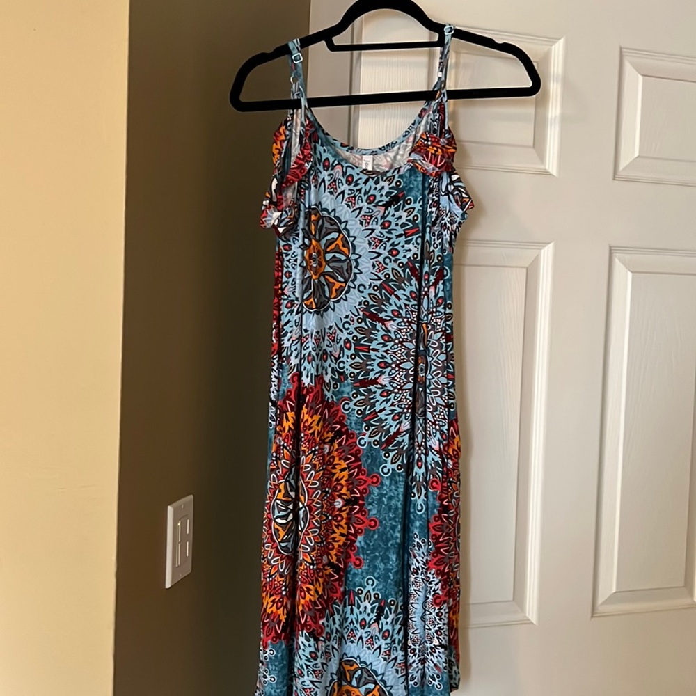 Mini dress, straps with off the shoulder sleeves, XL, never worn